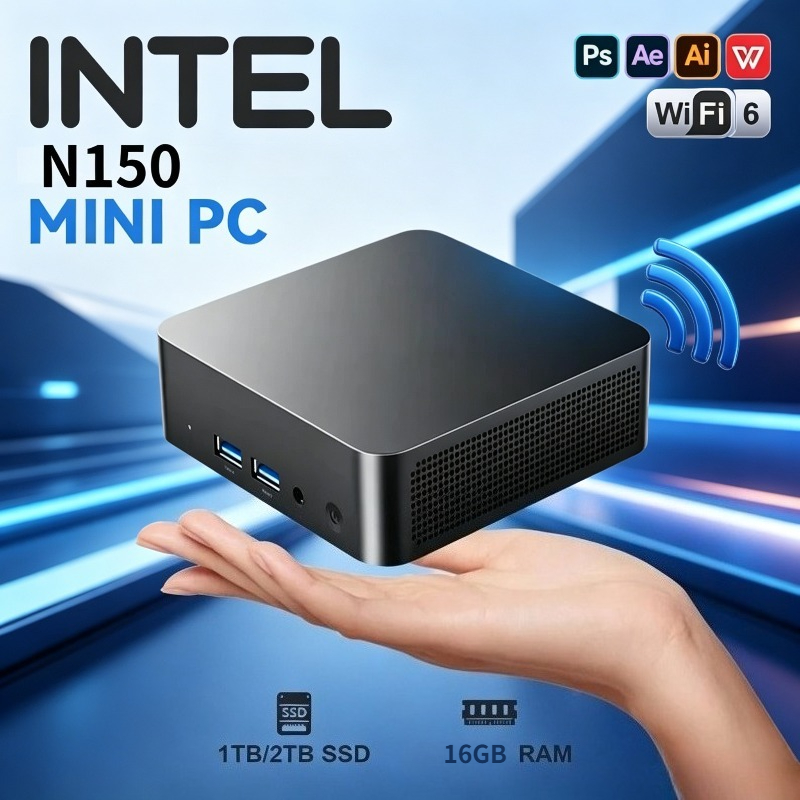 Pc Gaming Intel - Мини-ПК Intel Core N150, портативный компьютер,