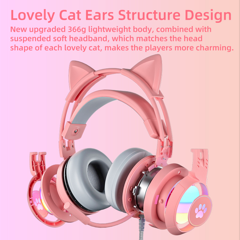 Игровая гарнитура с кошачьими  – обзор и цена Pc Gaming Pink