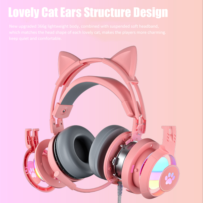 Симпатичные игровые наушники с – обзор и цена Pc Gaming Pink