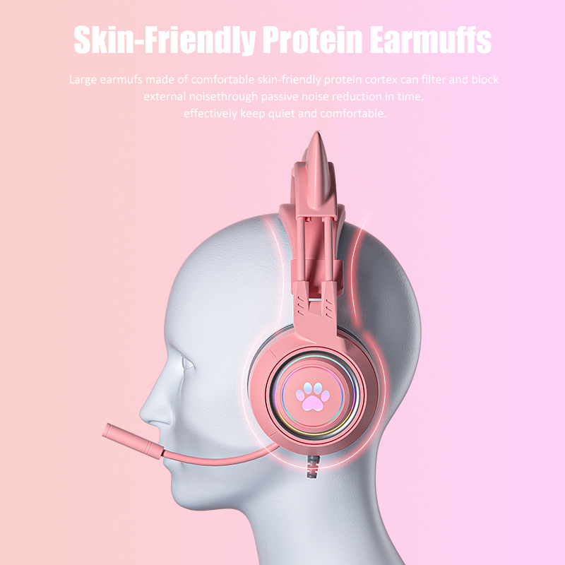 Симпатичные игровые наушники с – обзор и цена Pc Gaming Pink